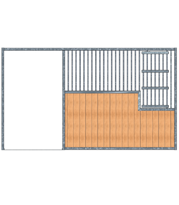 Modular Panel Stall Front - Large Feed Door